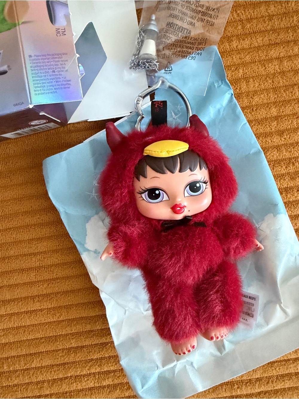 Bratz Bratziez Secret Rare Roxxi Red Devil Plush Keychain